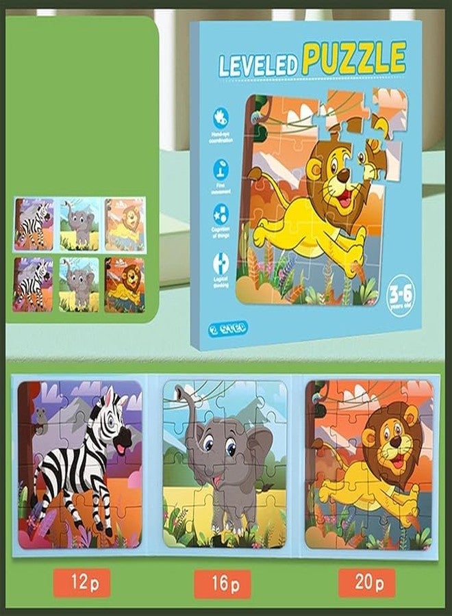 BLiSS HUES مجموعة ألغاز الصور المقطوعة المغناطيسية للأطفال من بليس هيوز، 3 في 1، تتضمن 12 أو 16 أو 20 قطعة، وهي مناسبة للأطفال الصغار، كما أنها ألعاب سفر وألعاب تعليمية لمرحلة ما قبل المدرسة للأولاد والبنات من عمر 3 إلى 7 سنوات. - Image 5